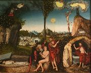 Lucas Cranach The Law and the Gospel Spain oil painting artist
